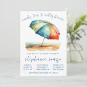 サンディトゥーズ&サルティキス、ビーチブライダルシャワー 招待状 (スタンド正面)