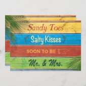 サンディトゥー塩辛いキスリハーサルディナー招待状 招待状 (正面/裏面)