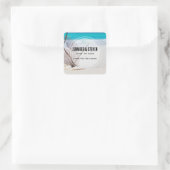 サンディビーチとホワイトシーシェル結婚ズ スクエアシール (バッグ)