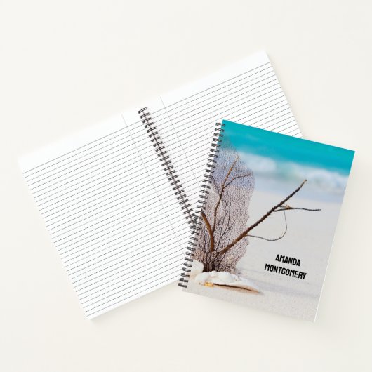 サンディビーチとホワイトシーシェル ノートブック (内部)