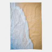 サンディビーチと泡立ちサーフ キッチンタオル (縦)