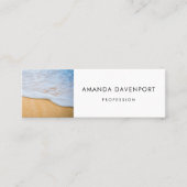 サンディビーチと泡立ちサーフ スキニー名刺 (正面)