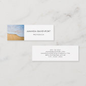 サンディビーチと泡立ちサーフ スキニー名刺 (正面/裏面)