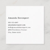 サンディビーチと泡立ちサーフ スクエア名刺 (裏面)