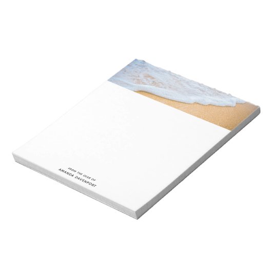 サンディビーチと泡立ちサーフ ノートパッド (回転)