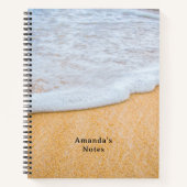 サンディビーチと泡立ちサーフ ノートブック (正面)