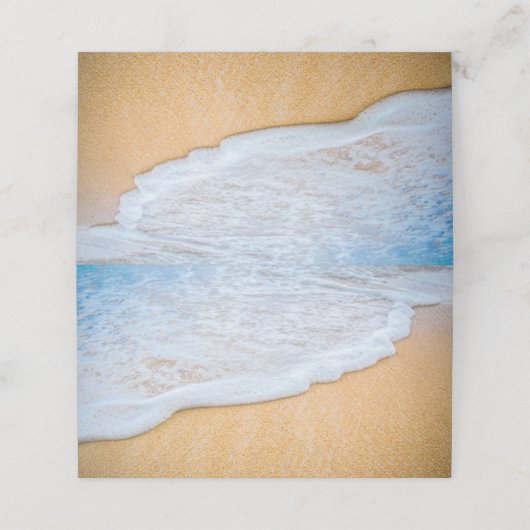 サンディビーチと泡立ちサーフ プレイスカード (外部開封)