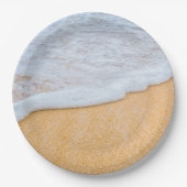 サンディビーチと泡立ちサーフ ペーパープレート (正面)