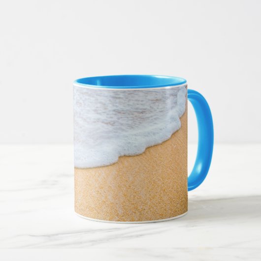 サンディビーチと泡立ちサーフ マグカップ (正面右)