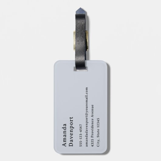 サンディビーチと泡立ちサーフ ラゲッジタグ (裏面縦)