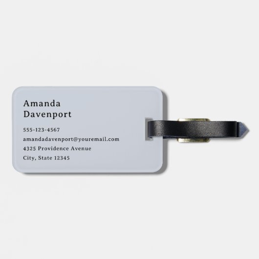 サンディビーチと泡立ちサーフ ラゲッジタグ (裏面横)