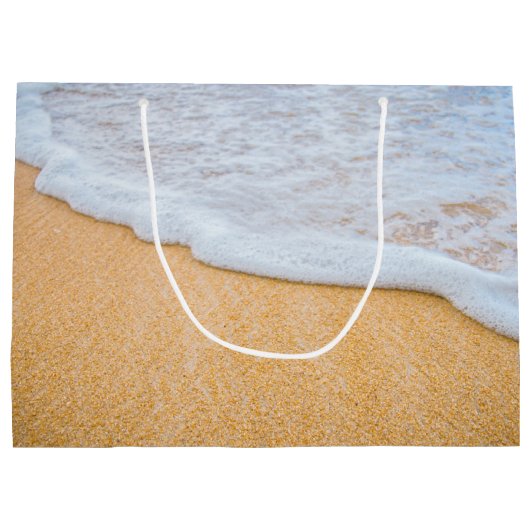 サンディビーチと泡立ちサーフ ラージペーパーバッグ (裏面)