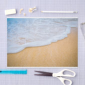 サンディビーチと泡立ちサーフ 薄葉紙 (クラフト)