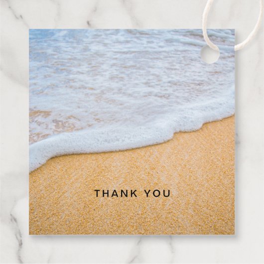 サンディビーチと泡立てサーフありがとう フェイバータグ (裏面)