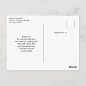 サンディビーチと泡立てサーフありがとう ポストカード (裏面)