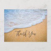 サンディビーチと泡立てサーフありがとう ポストカード (正面)