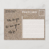 サンディビーチのパイナップルチリン日付を保存 案内ポストカード (裏面)