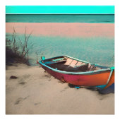 サンディビーチの座礁 | AIで生成されたアート フォトプリント            (正面)