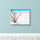 サンディビーチの貝殻の写真 キャンバスプリント (インサイチュ (ウッドフロア))