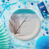 サンディビーチの貝殻の写真 ペーパープレート (パーティー)