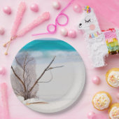 サンディビーチの貝殻の写真 ペーパープレート (パーティー)