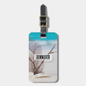 サンディビーチの貝殻の写真 ラゲッジタグ (正面縦)