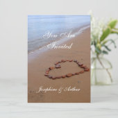 サンディビーチの赤い岩のハート 招待状 (スタンド正面)