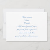 サンディビーチの赤い岩のハート 招待状 (裏面)