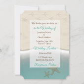 サンディビーチをテーマにしたフォトウェディングの招待 招待状 (正面)