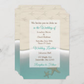 サンディビーチをテーマにしたフォトウェディングの招待 招待状 (正面/裏面)