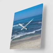 サンディビーチインラジョラサンディエゴカリフォルニア スクエア壁時計 (傾斜)