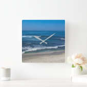 サンディビーチインラジョラサンディエゴカリフォルニア スクエア壁時計 (ホーム)