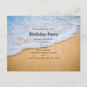 サンディビーチウィズフォミサーフ誕生日 インビテーションポストカード (正面)
