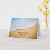 サンディビーチウィズフォミサーフ誕生日 カード (黄色い花)