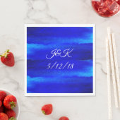 サンディビーチウォーター結婚カラーズディナーナプキンス スタンダードランチョンナプキン (インサイチュ)