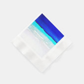 サンディビーチウォーター結婚カラーズナプキン 縁ありカクテルナプキン (角)