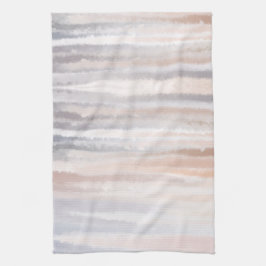 サンディビーチサマータン抽象芸術水彩 キッチンタオル