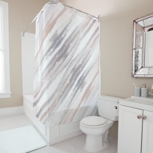 サンディビーチサマータン抽象芸術水彩 シャワーカーテン (インサイチュ)