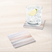 サンディビーチサマータン抽象芸術水彩 スクエアペーパーコースター (インサイチュ)