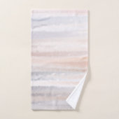 サンディビーチサマータン抽象芸術水彩 バスタオルセット (ハンドタオル)