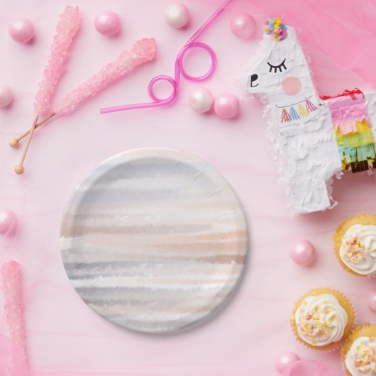 サンディビーチサマータン抽象芸術水彩 ペーパープレート (パーティー)