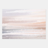 サンディビーチサマータン抽象芸術水彩 ラッピングペーパーシート (正面3)