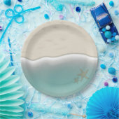 サンディビーチショアラインシーサイドパーティー紙プレート ペーパープレート (パーティー)