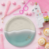 サンディビーチショアラインシーサイドパーティー紙プレート ペーパープレート (パーティー)