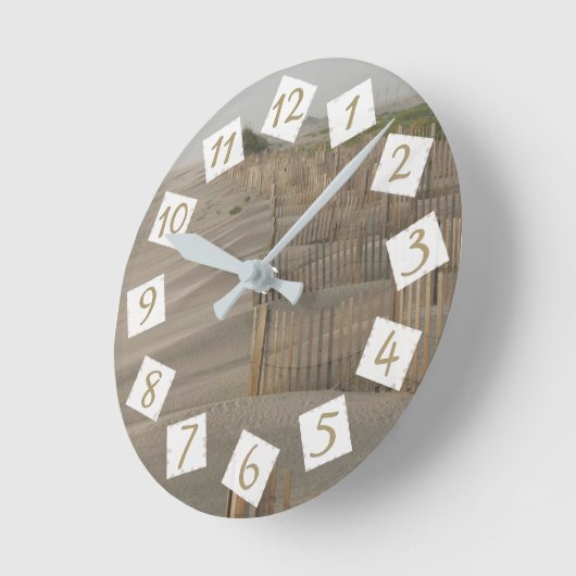 サンディビーチシーサイドビーチハウス ラウンド壁時計 (傾斜)