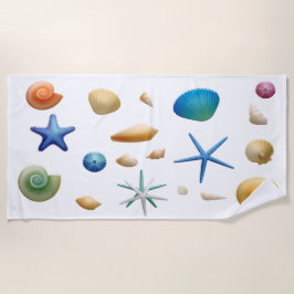 サンディビーチシーシェル ビーチタオル
