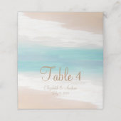 サンディビーチシー結婚サイド座席表 プレイスカード (外部開封)