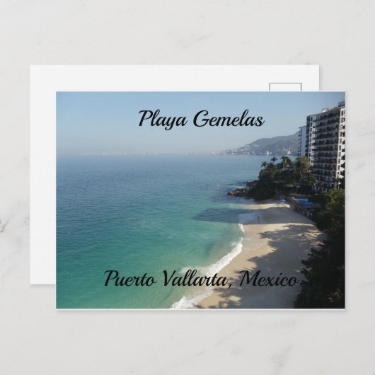 サンディビーチターコイズシープエルトバラルタ，メキシコ ポストカード (正面/裏面)