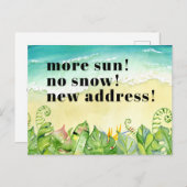 サンディビーチトロピカル葉ズニューアドレス 案内ポストカード (正面/裏面)