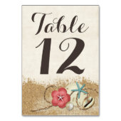 サンディビーチハイビスカス結婚&シェルのテーブル番号 テーブルナンバー (裏面)